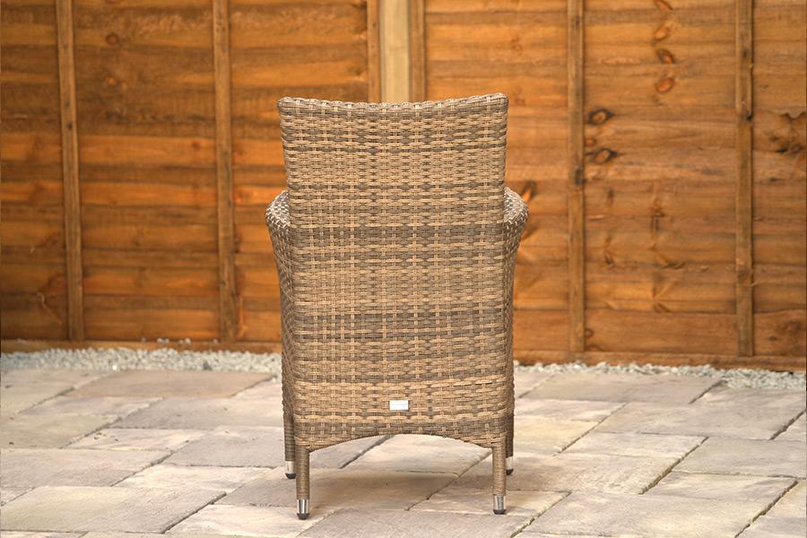 Sapcote 6 Seater Round Dining Set in Brown Rattan