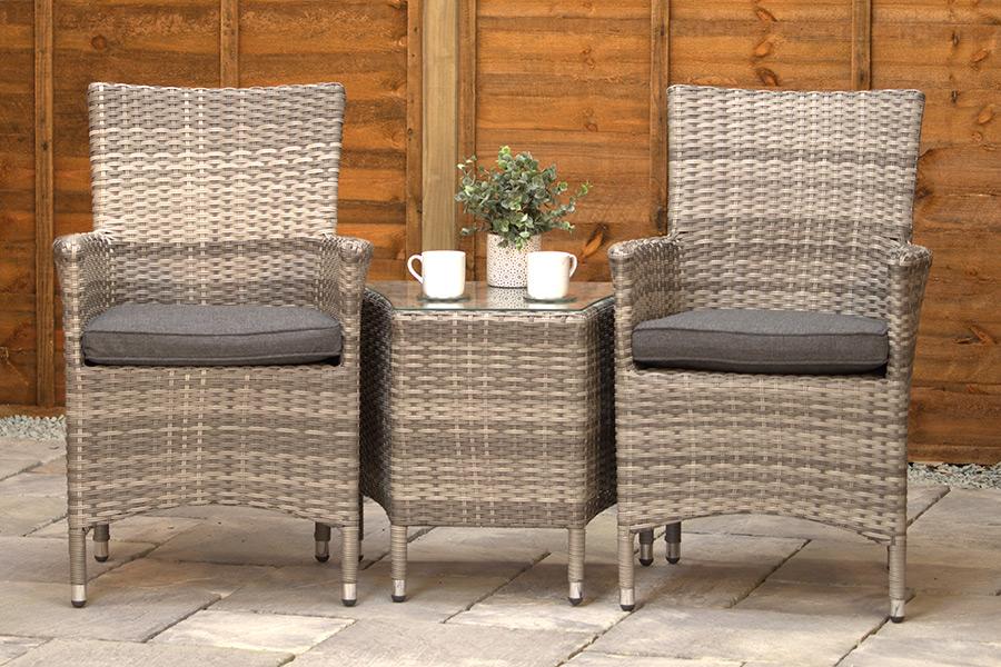 Sapcote Companion Set in Grey Rattan