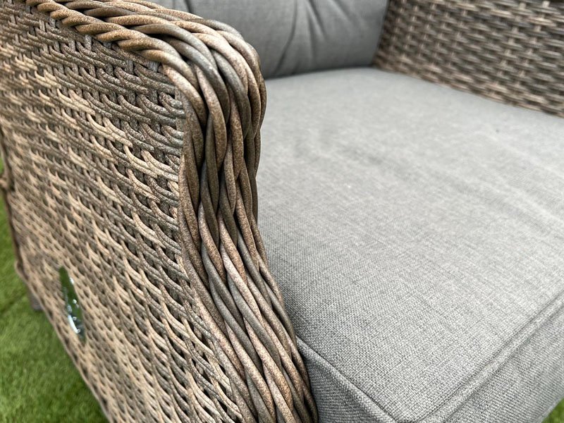 Sapcote Deluxe Reclining Set in Brown Rattan