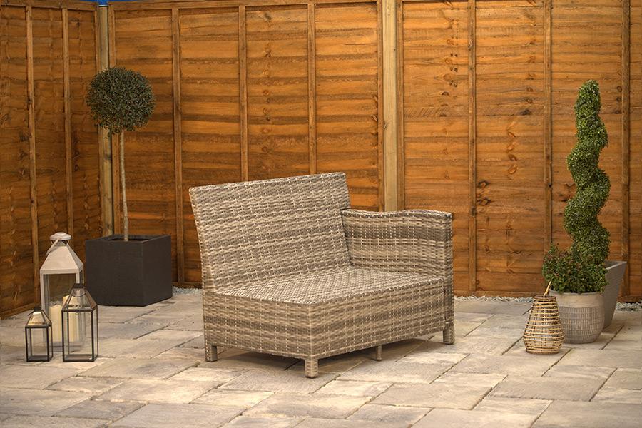 Sapcote Mini Modular Corner Set in Natural Rattan