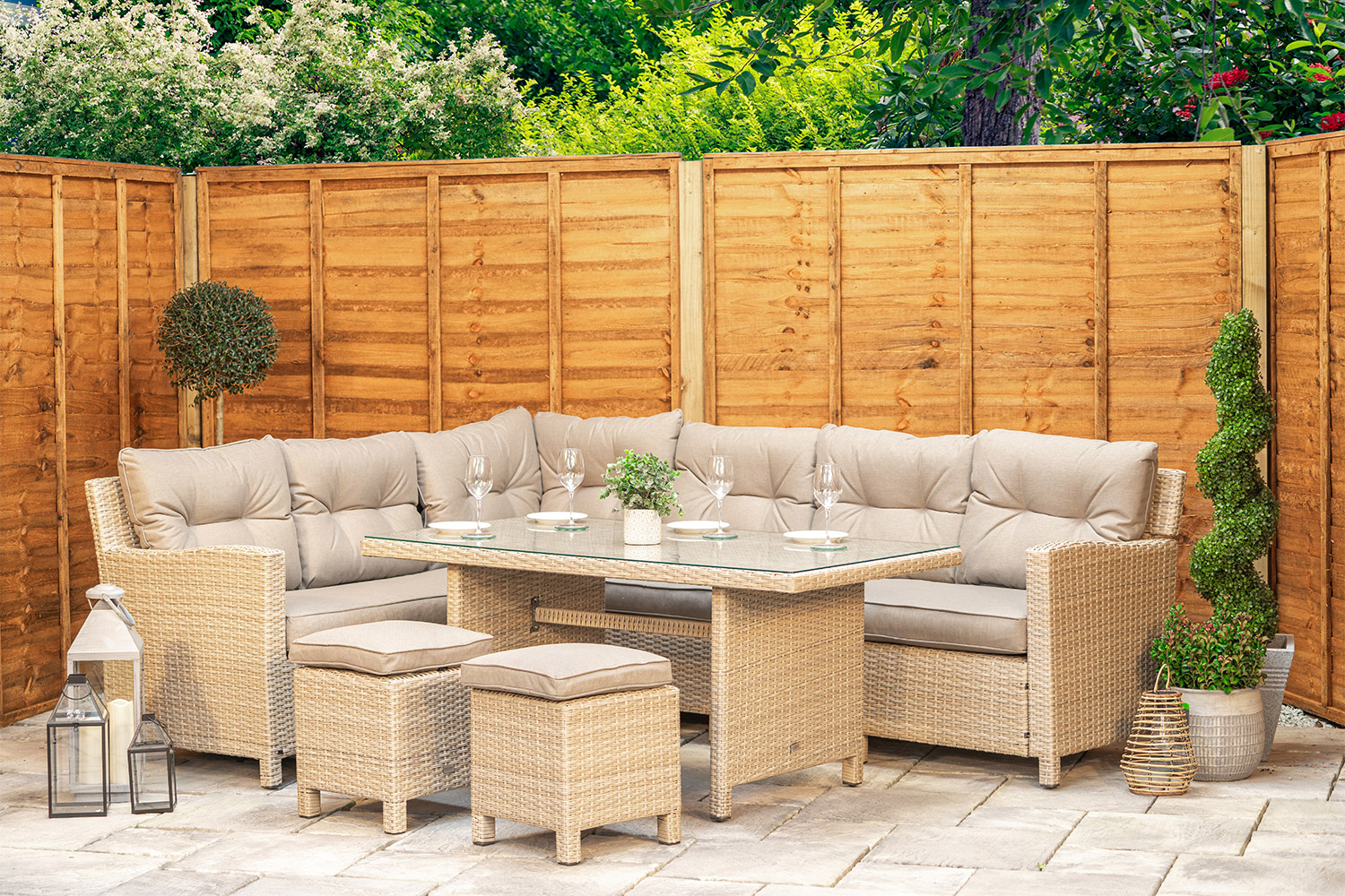 6 Seater Rattan Garden Furniture