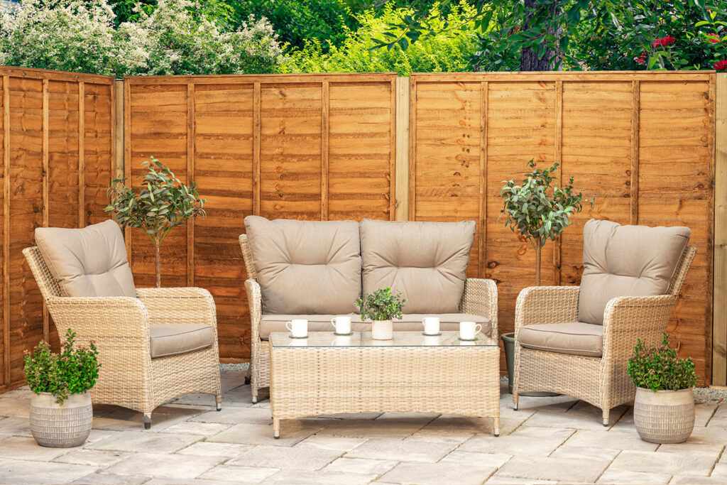 Sapcote Sofa Lounge Set in Natural Rattan